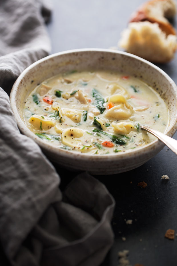 Creamy Chicken Tortellini Soup