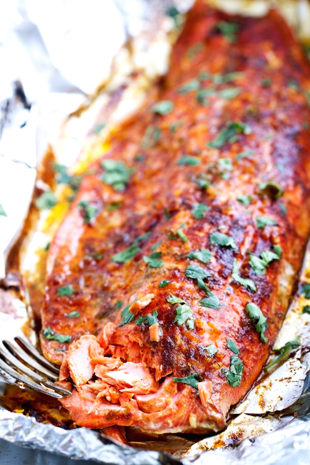 Chili-Lime Baked Salmon in Foil