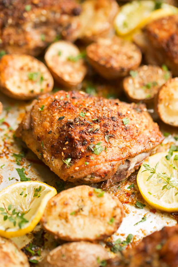 One Sheet Pan Roasted Za'atar Chicken and Potatoes