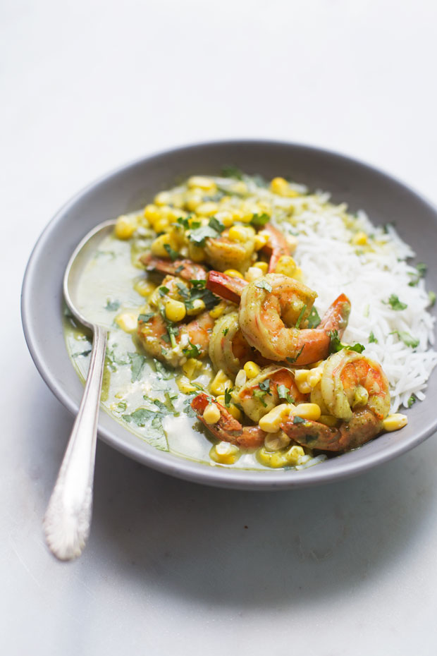 Creamy Coconut Curry with Shrimp and Corn