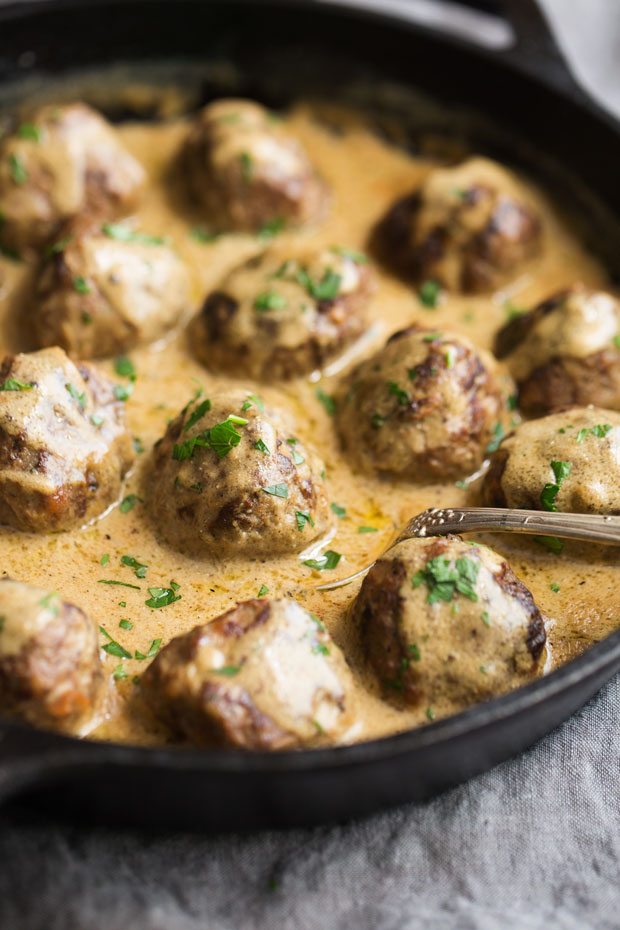 Seriously Amazing Swedish Meatballs in Brown Gravy