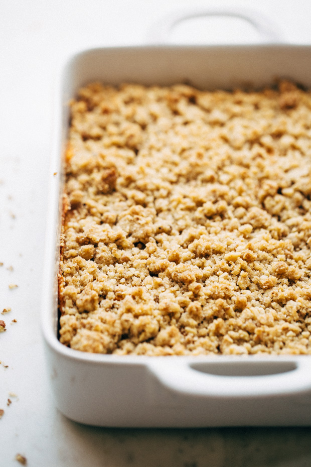 Sweet Potato Casserole with Crunchy Brown Sugar Topping