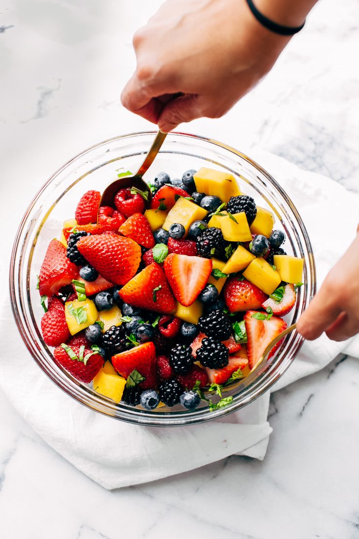 Berry Fruit Salad with Mangoes