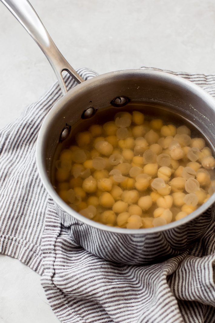 boiling chickpeas