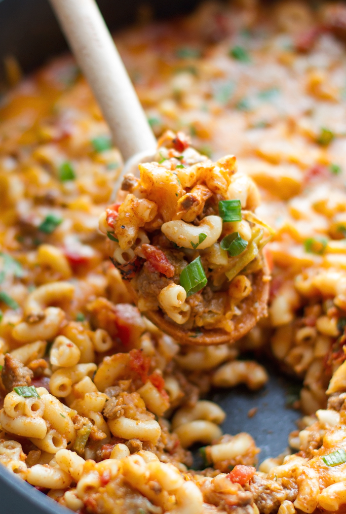 One Pot Chili Con Queso Mac and Cheese