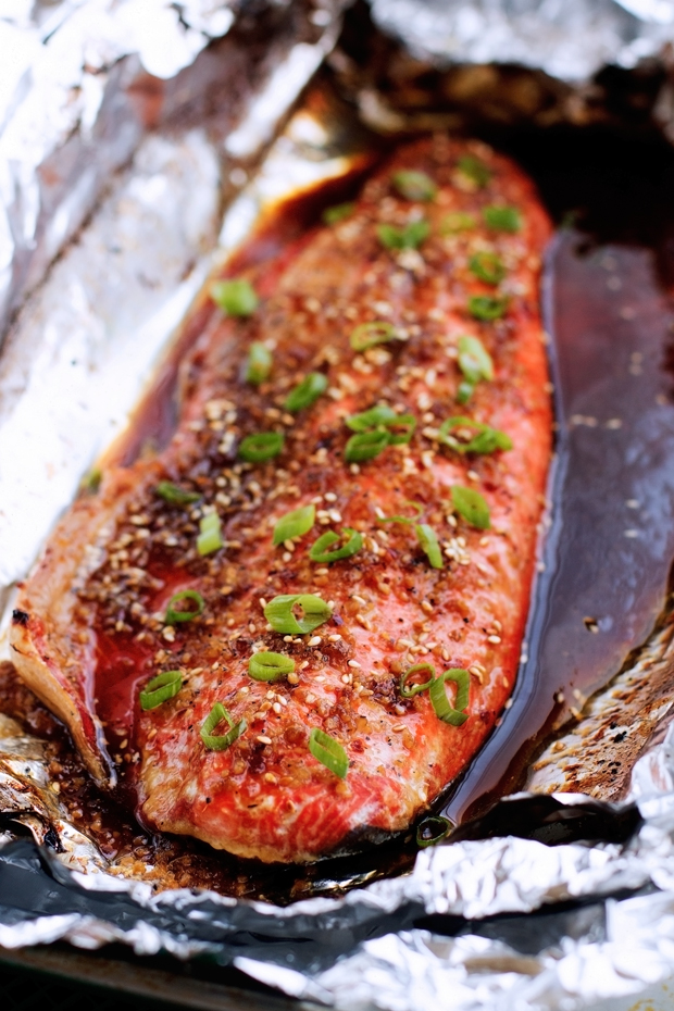 Sesame Ginger Baked Salmon in Foil