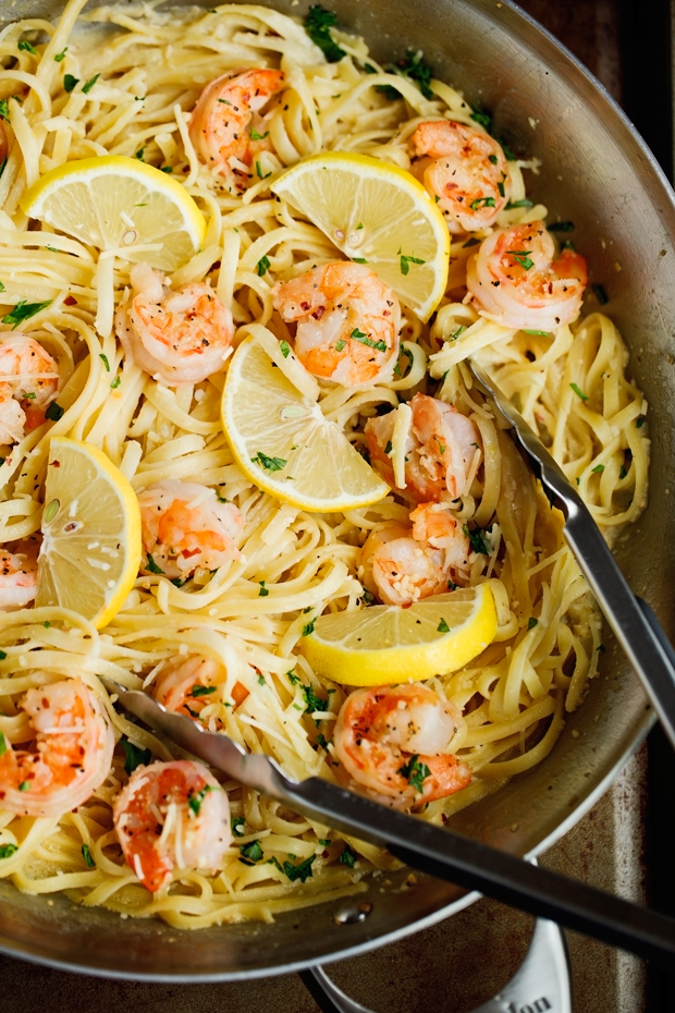 Shrimp Pasta with Lemon Cream Sauce