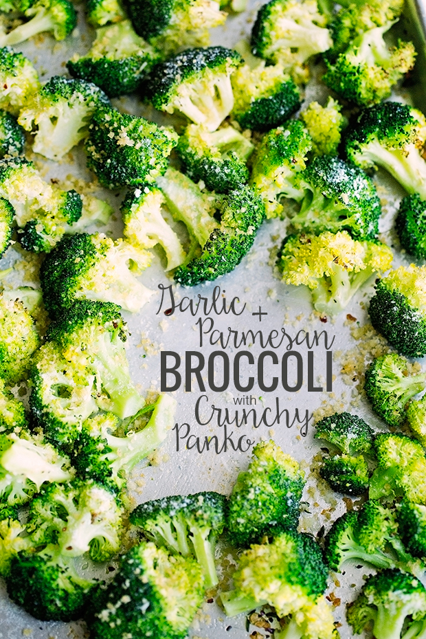 Garlic Parmesan Roasted Broccoli with Crunchy Panko